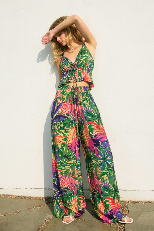 Make Waves Wide Leg Pull On Pants
