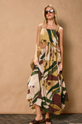 Coconut Grove Babydoll Tiered Maxi Dress