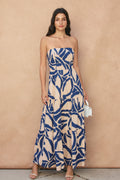 Tide and Seek Strapless Tiered Maxi Dress