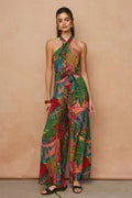 Drawing Dream Crossed Halter Neck Jumpsuit