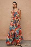 Lagoon Daze Babydoll Tiered Maxi Dress