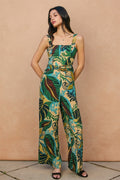 Tropical Wide Strap Jumpsuit