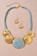seashell link necklace set