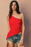 Heaven Sent One Shoulder Ruched Top