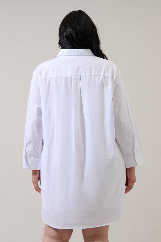 Kay Kaira Button Down Shirt Dress Plus