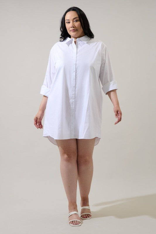 Kay Kaira Button Down Shirt Dress Plus