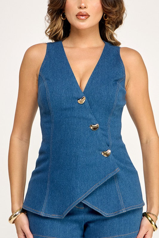 Denim Flair Romper