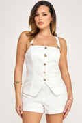 Vest Dressed Shorts Set