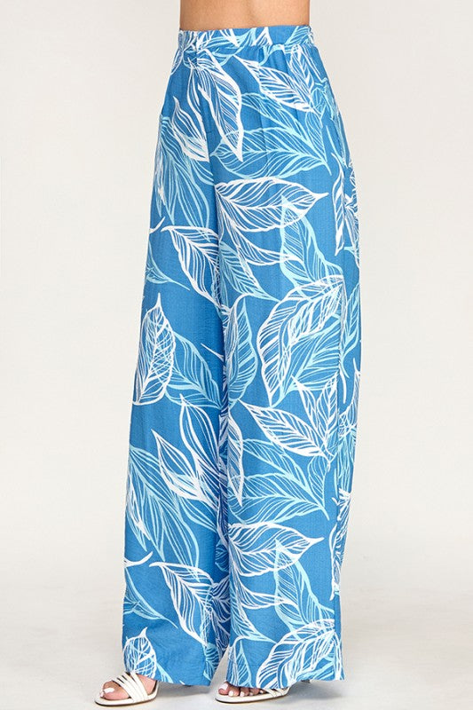 Leafy Leisure Wide Leg Pants