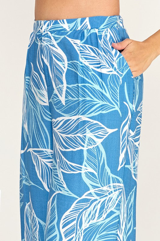 Leafy Leisure Wide Leg Pants