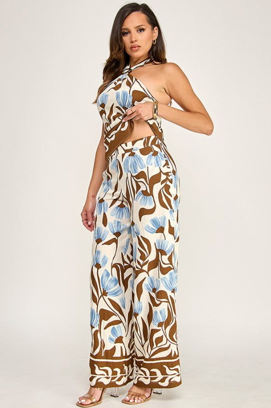 Floral Harmony Pants Set