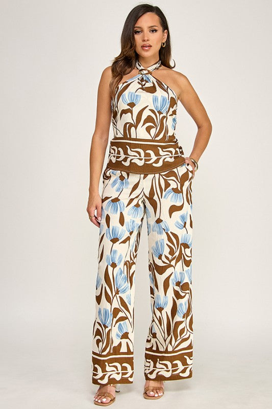 Floral Harmony Pants Set