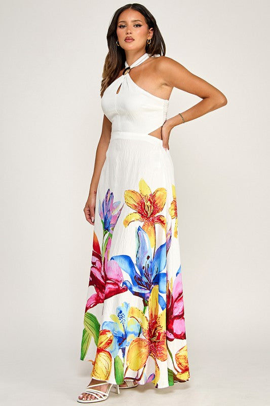 Painted Petals Maxi Dress