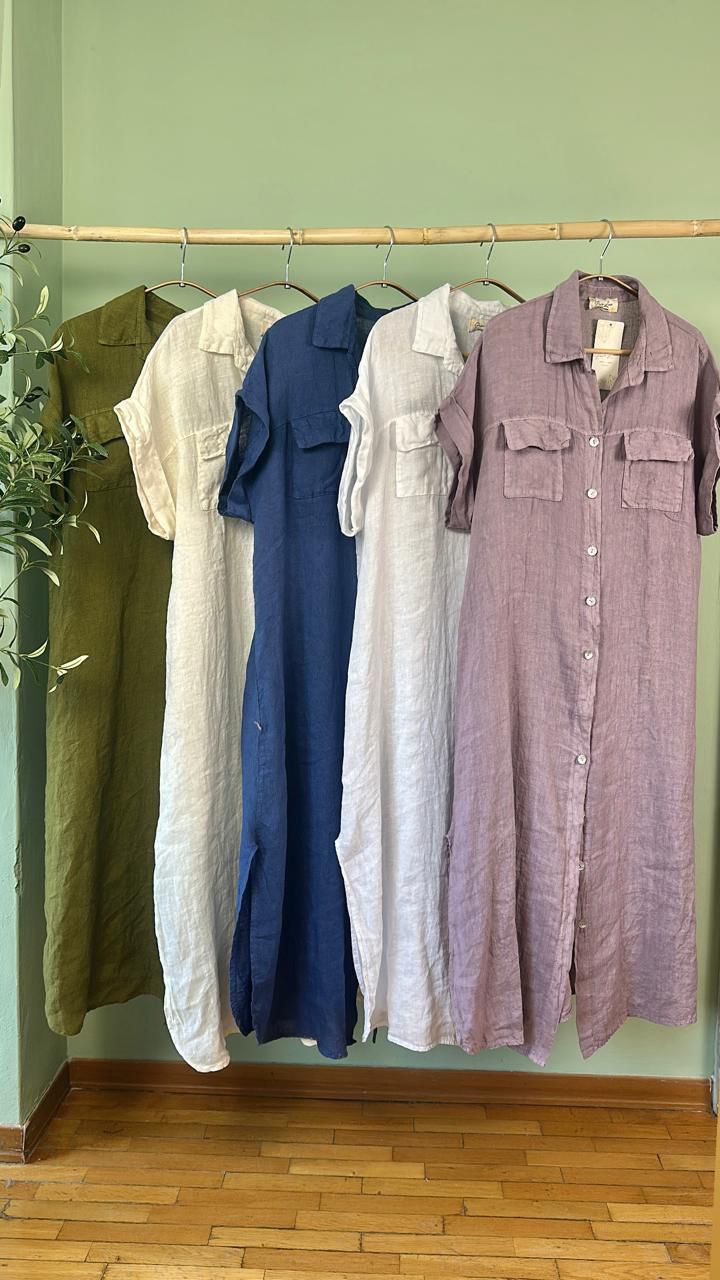 Everyday Linen Shirt Dress