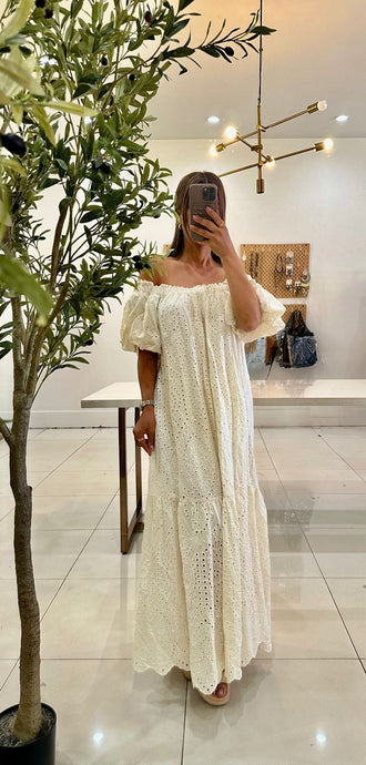 Soleil Eyelet Maxi Dress