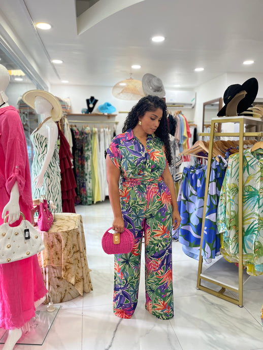 Make Waves Tie Waist Jumpsuit