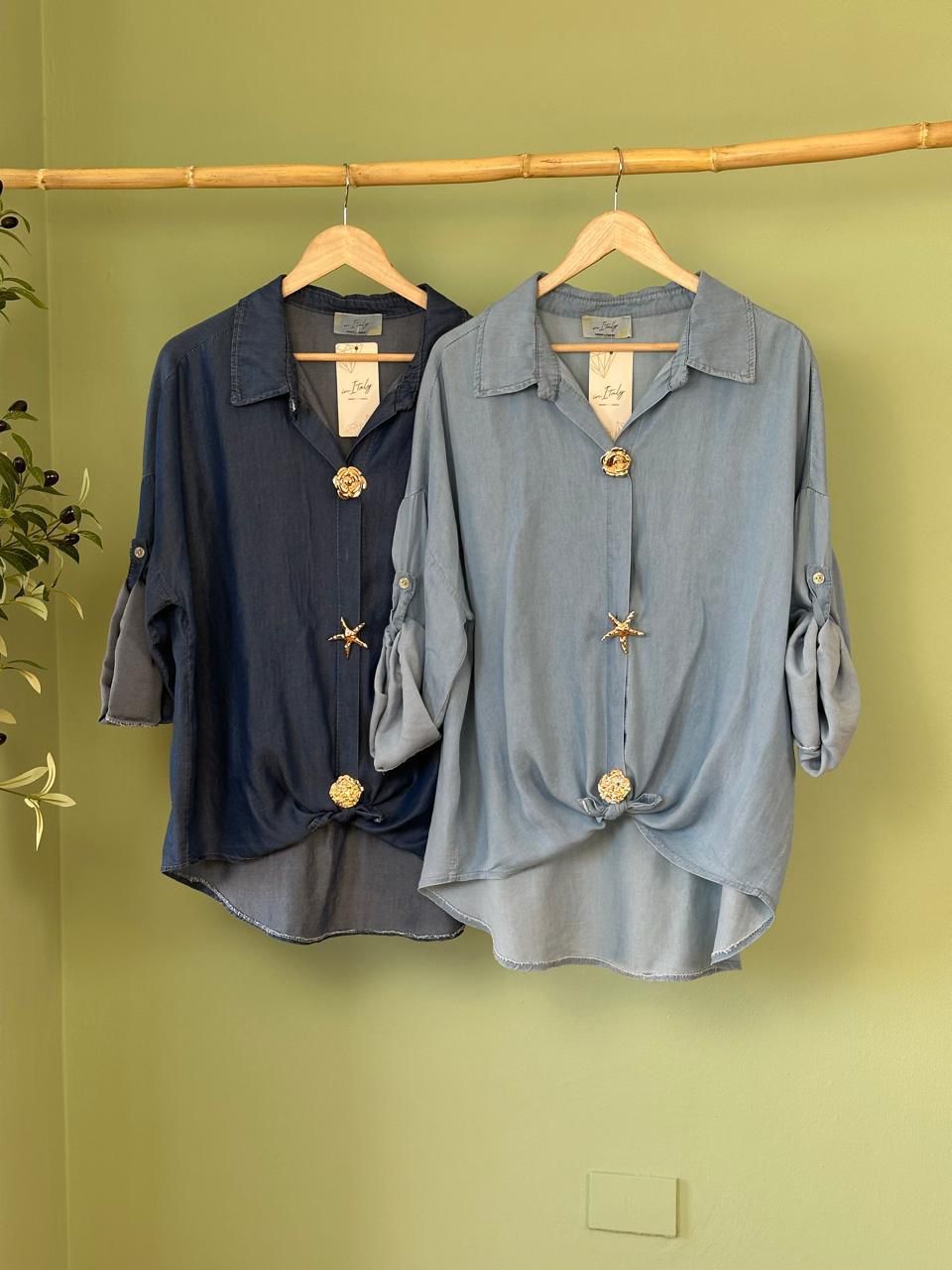Coastal Charm Chambray Blouse