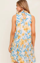Load image into Gallery viewer, Golden Bloom Tie-Neck Mini