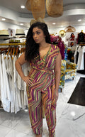 TropiLines Wrap Jumpsuit
