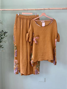Flower Floral Pants Set
