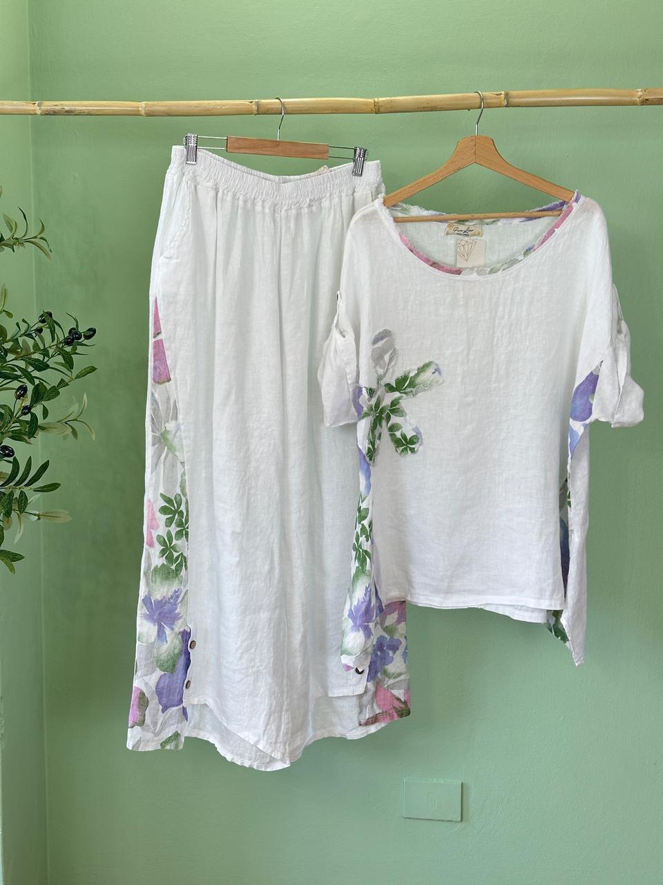 Flower Floral Pants Set