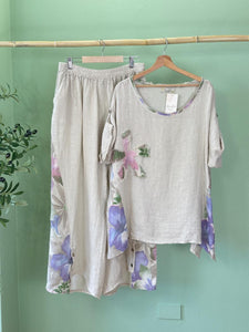 Flower Floral Pants Set
