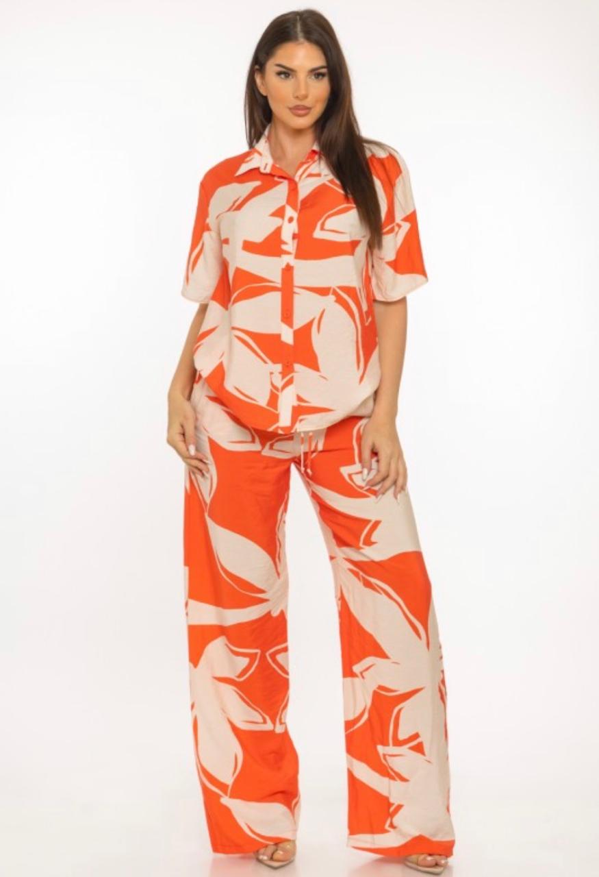 Abstractly Chic Pants Set