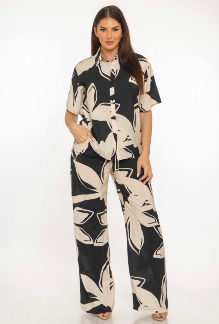 Abstractly Chic Pants Set