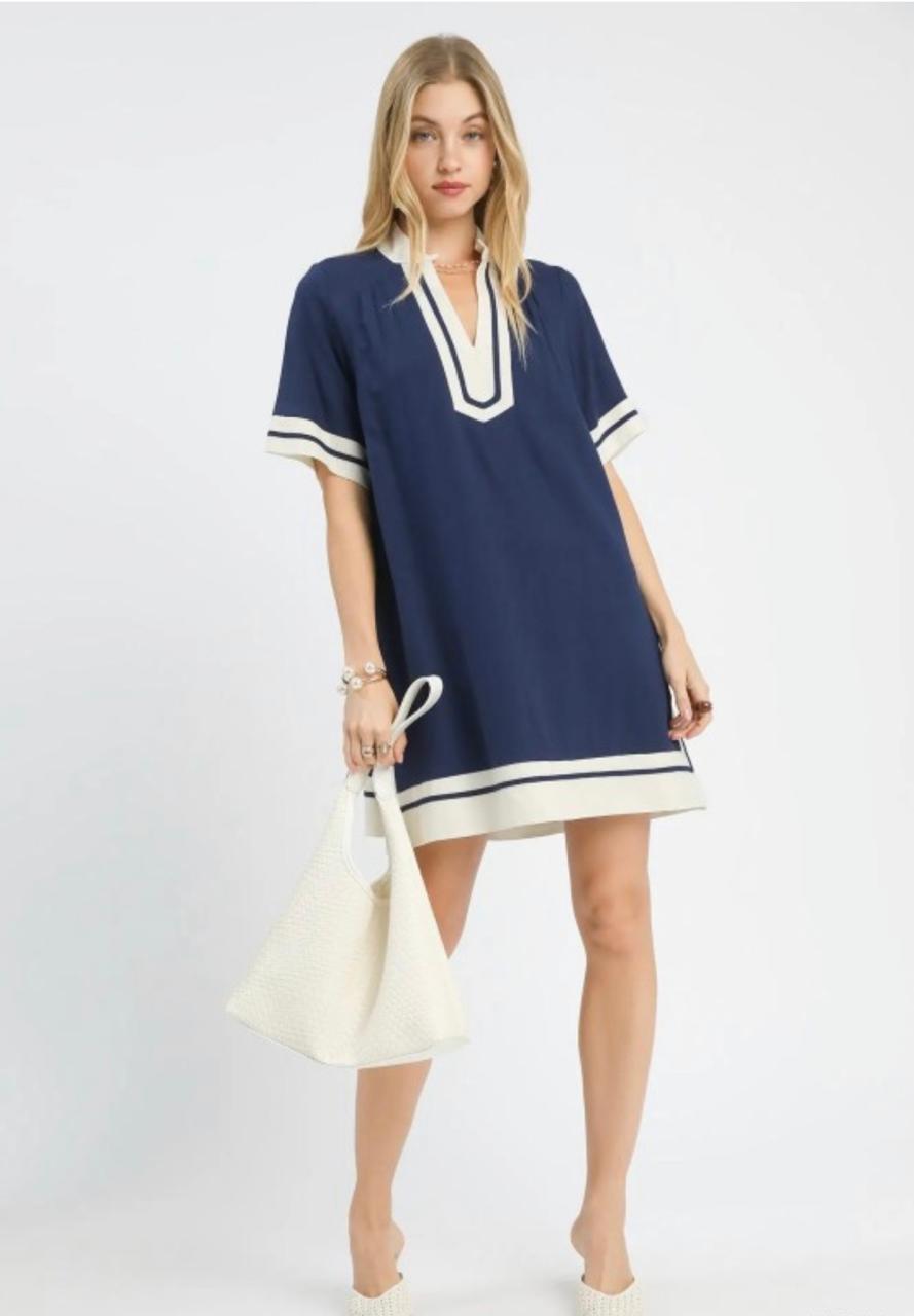 Navy Nights Mini Dress