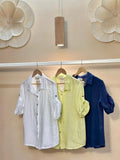 Miles In Style Linen Blouse