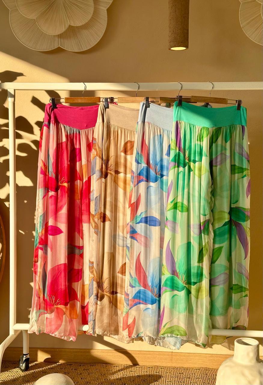 Petal Power Silk Pants