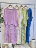Ruffle Shuffle Linen Dress