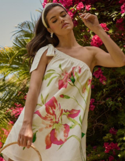 Floral One Shoulder Mini Dress