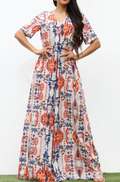 Loose Fit V Neck Woven Jumpsuit