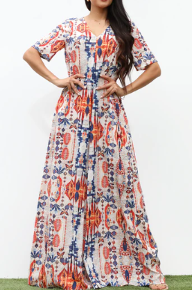 Loose Fit V Neck Woven Jumpsuit