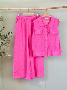 Frayed Linen Set