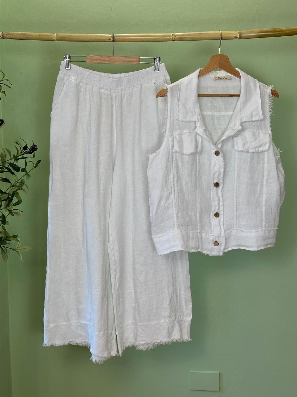 Frayed Linen Set