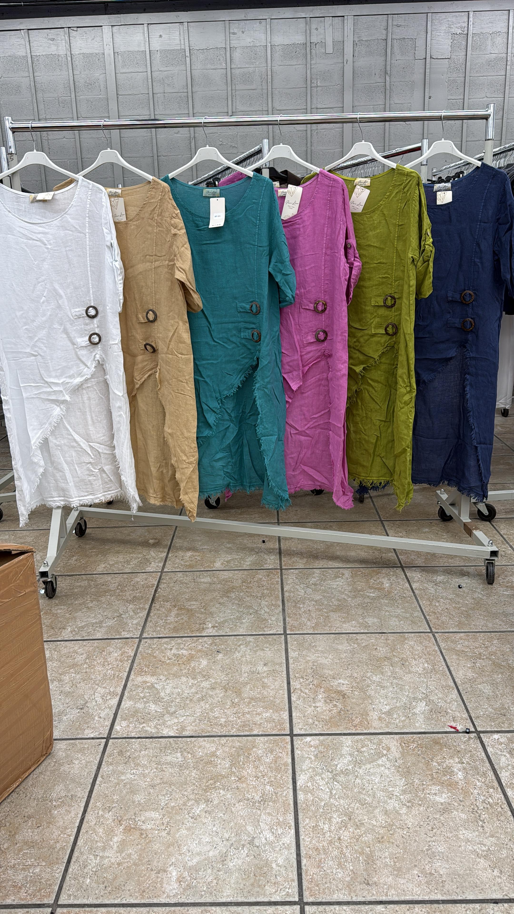 Linen Long Blouse and Pants Set