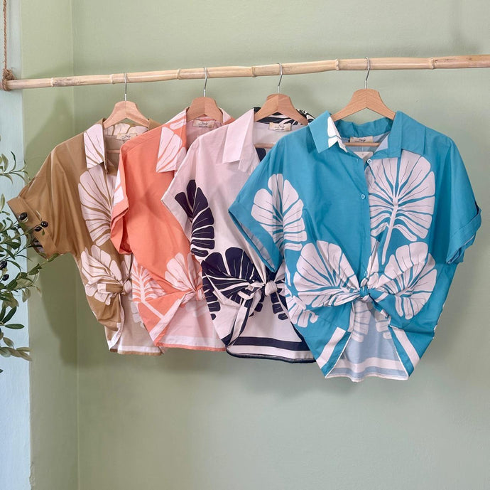 “Palm Coast” Leaf Print Co-ord Set