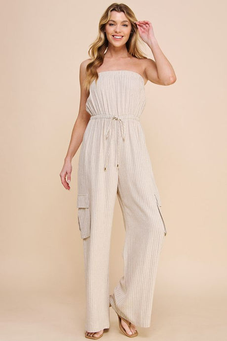 Strapless Linen Cargo Jumper