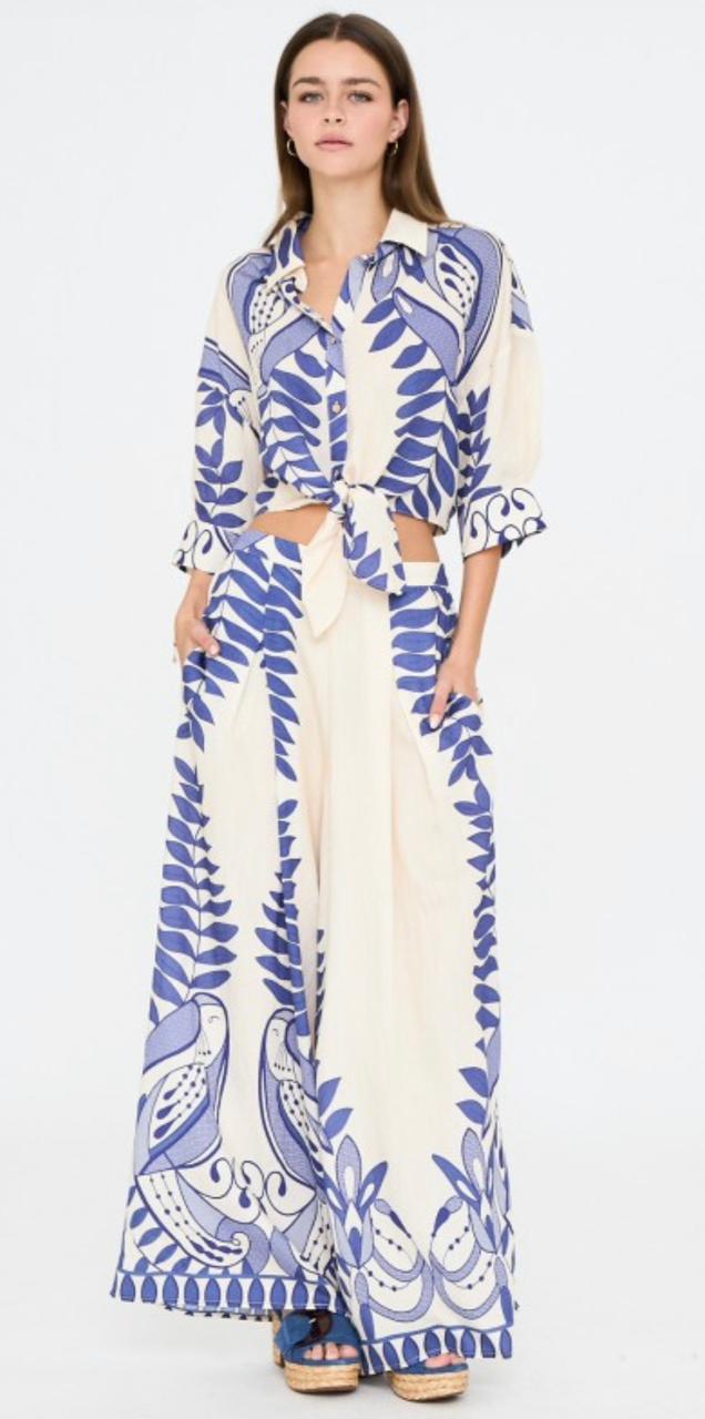 Blue-tiful Garden Pants Set